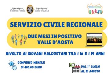 Servizio Civile regionale "Due mesi in positivo"